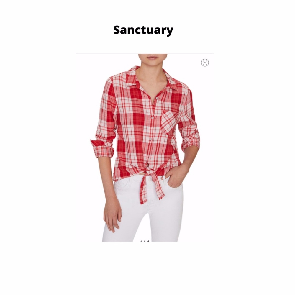 Sanctuary Hayley Tie Front Shirt Size (XS)